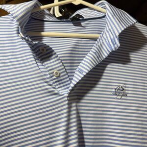 RLX Greenbrier Blue Stripe Polo